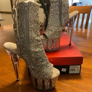 ‘Pleaser’ Glitter pole dance heels